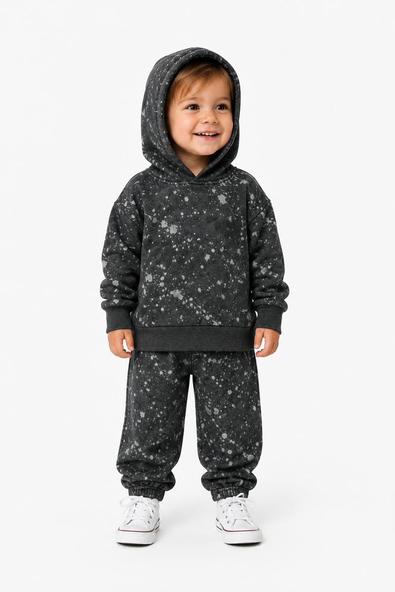 Splatter Brushed Hoodie & Pant Set