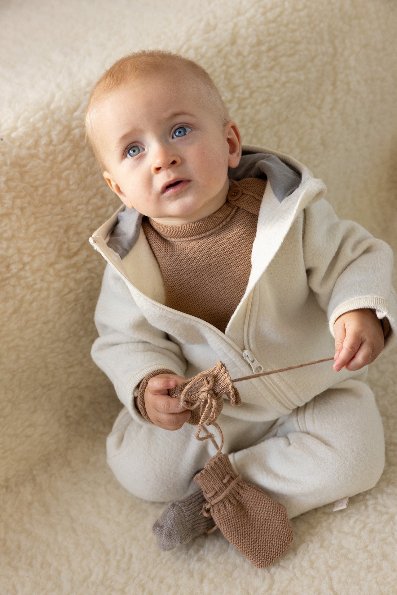 Wool Zip Overall - eucalyptus green