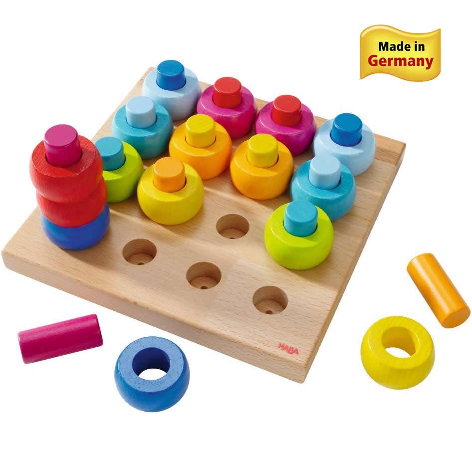 Rainbow Whirls Wooden Sorting Game
