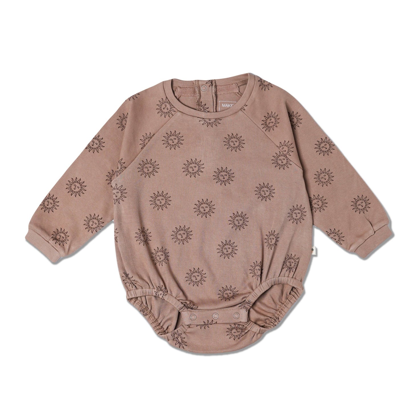 Organic Long Sleeve Bubble Romper - Sun