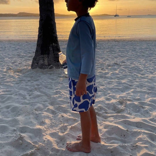 Spotted Giraffe Kid Swim Trunks