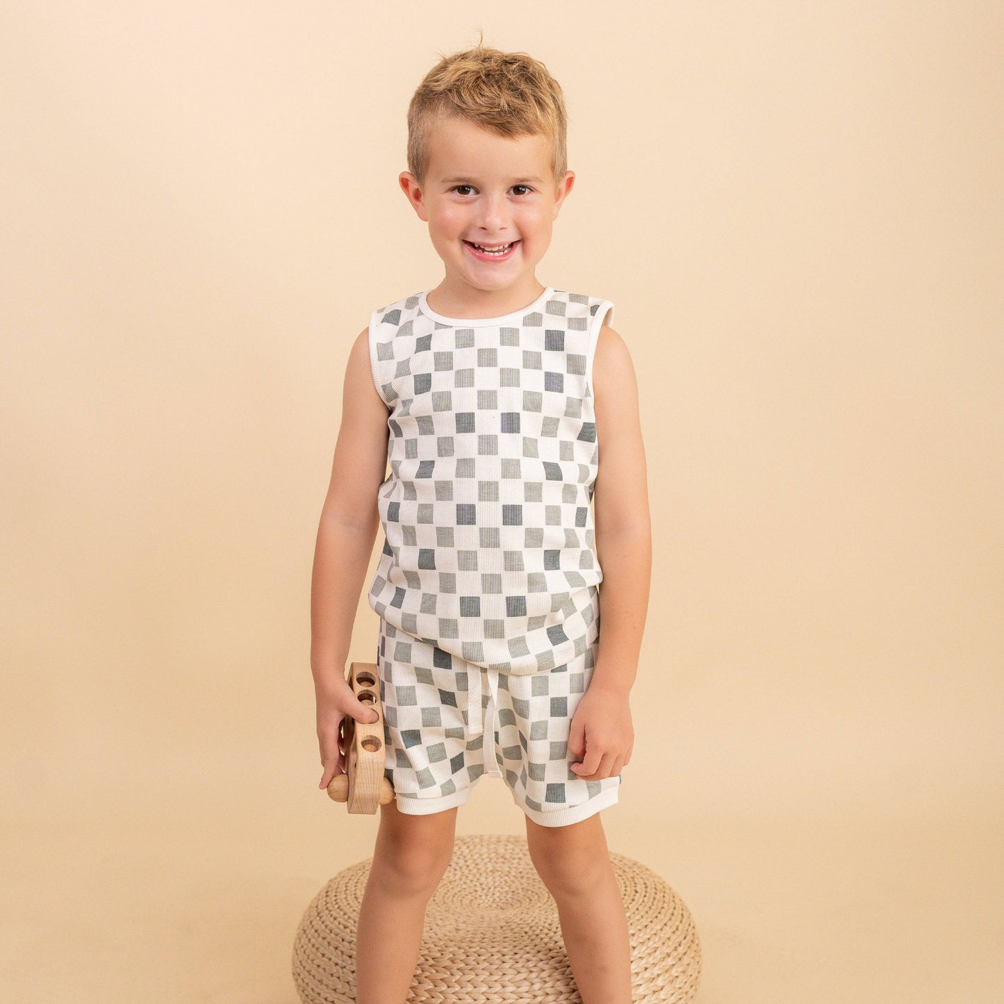 Checkered Tank & Shorts Set