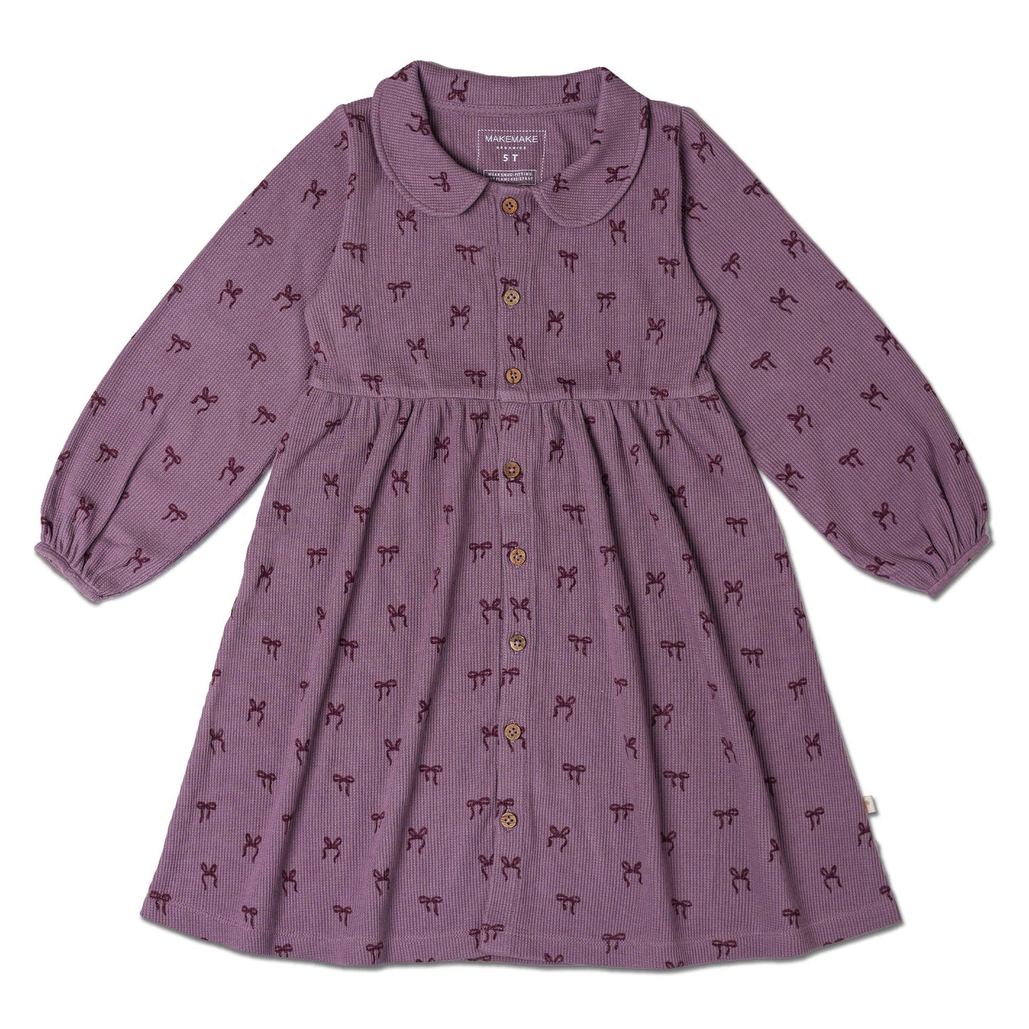 Dainty Bows Collared Dress