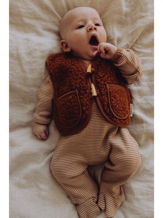 Chestnut Wool Sherpa Vest