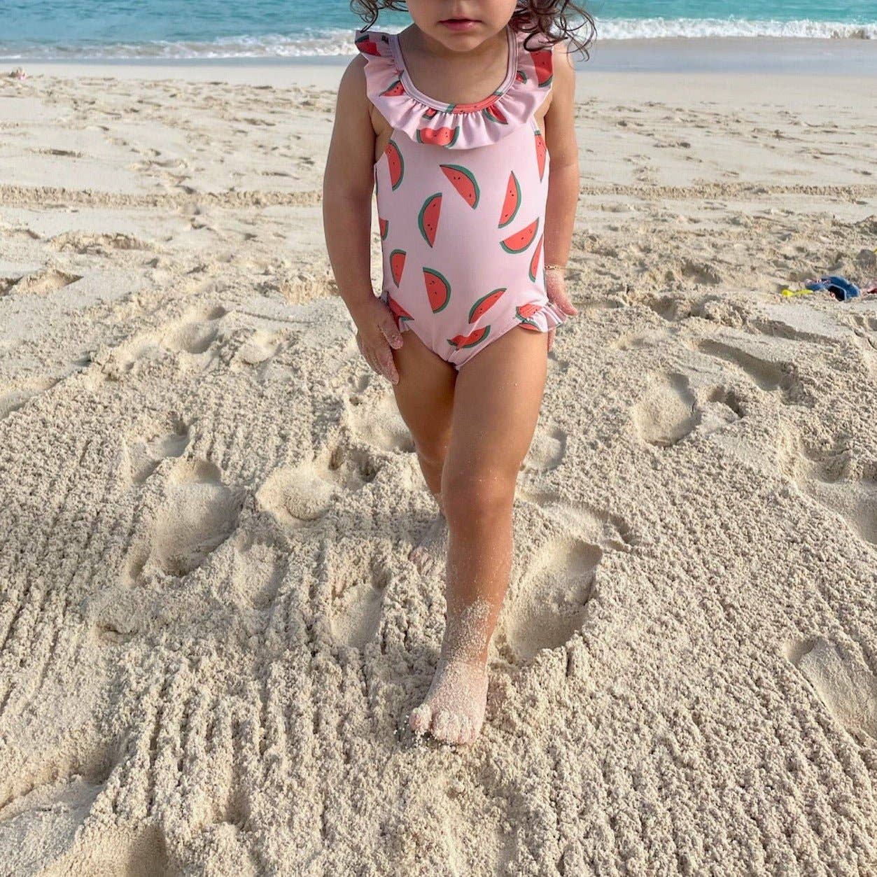 Watermelon Slices Ruffle Swimsuit