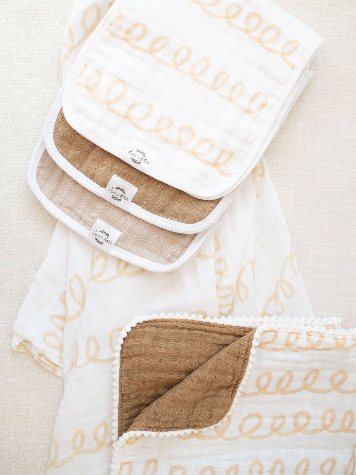 Organic Muslin Gauze Quilt Baby Blanke: Haven Neutral