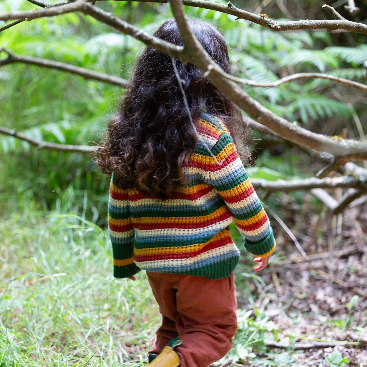 Rainbow Waffle Snuggly Knitted Jumper