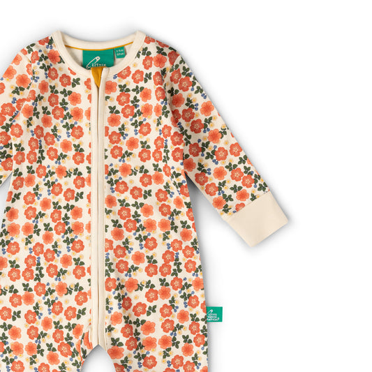 Petals Organic Zip Babygrow