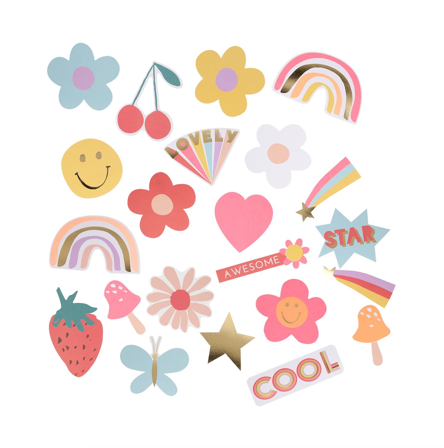 Happy Icons Shaped Stickers