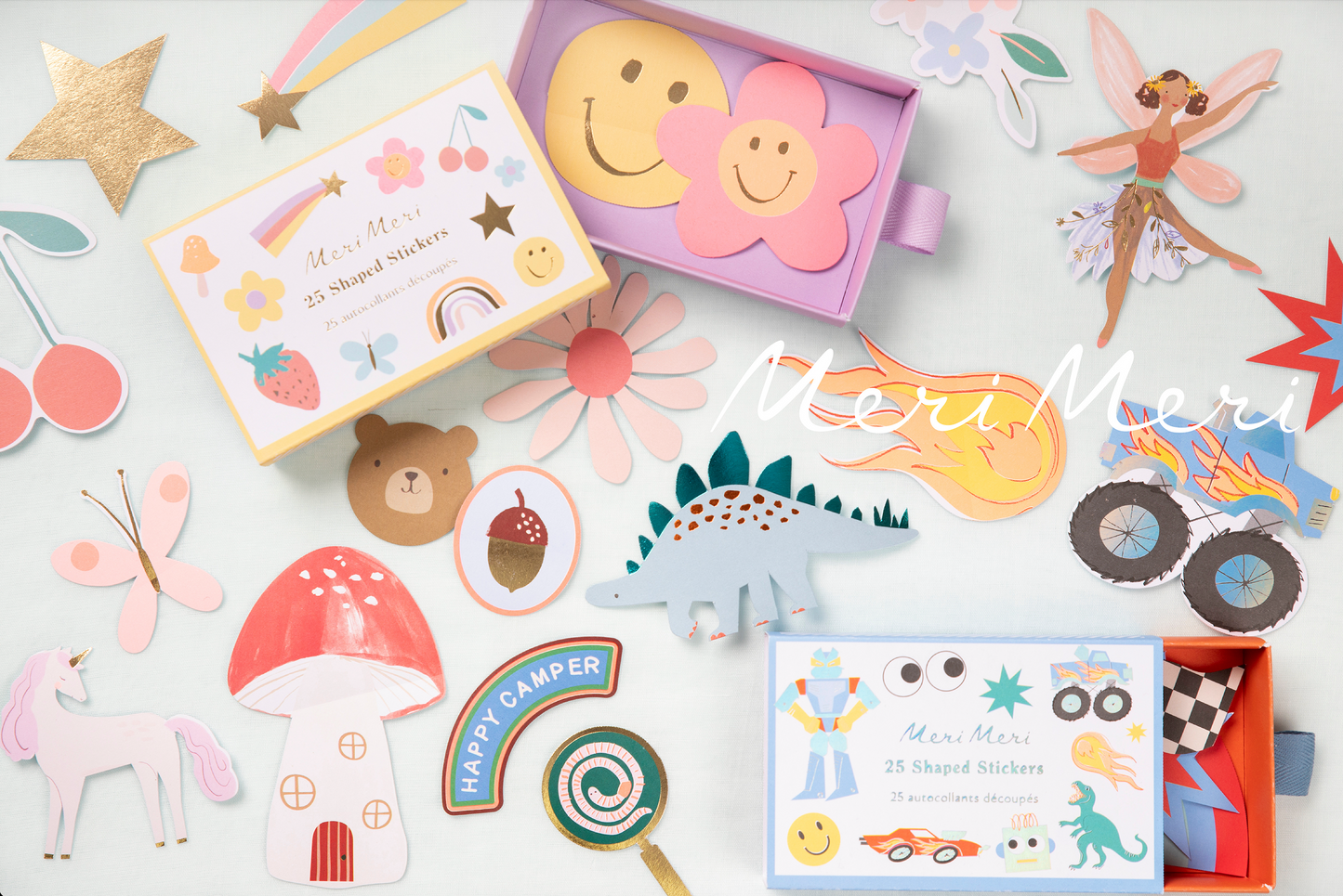 Happy Icons Shaped Stickers