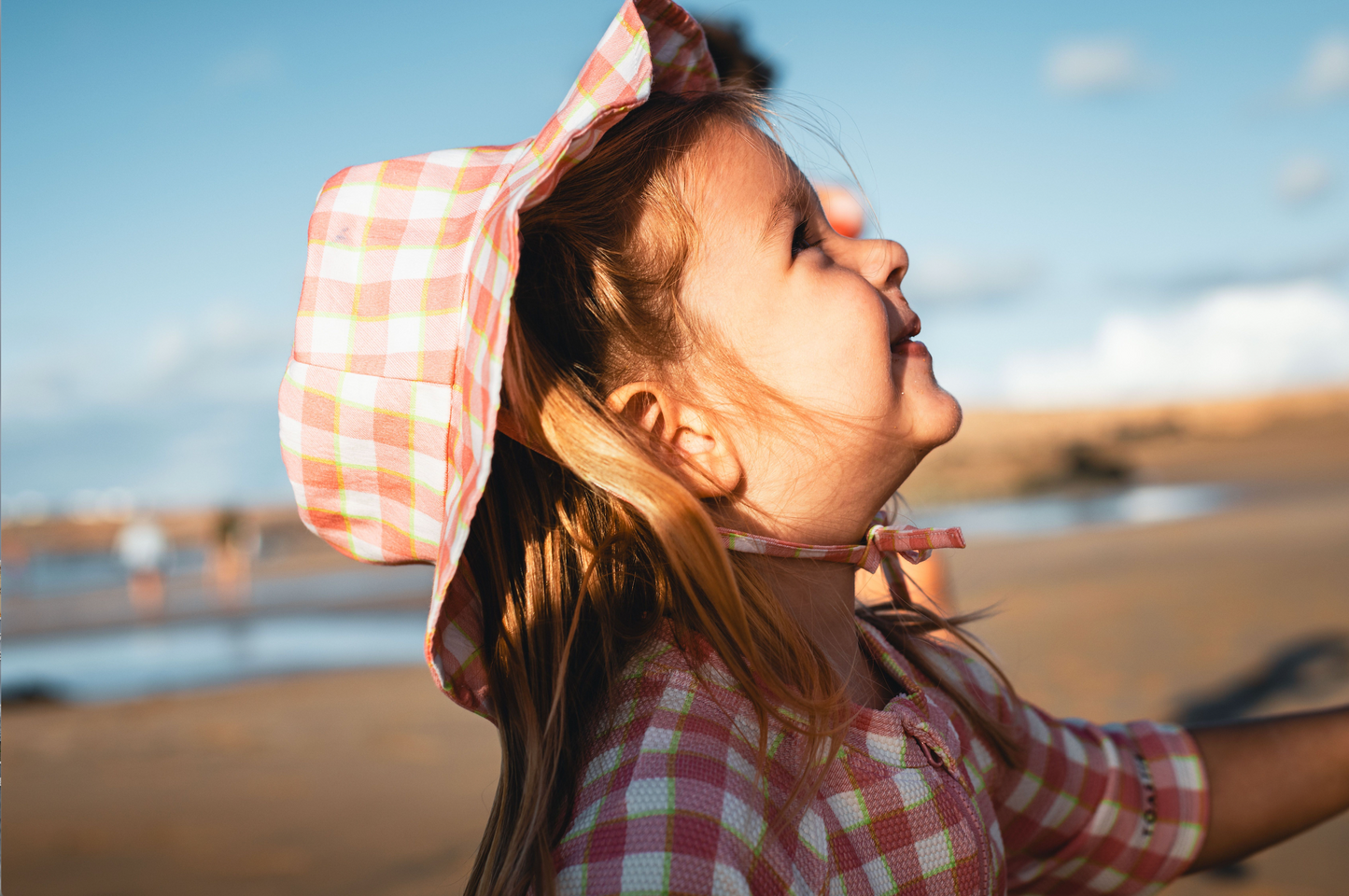 Swim Hat in Pink Gingham