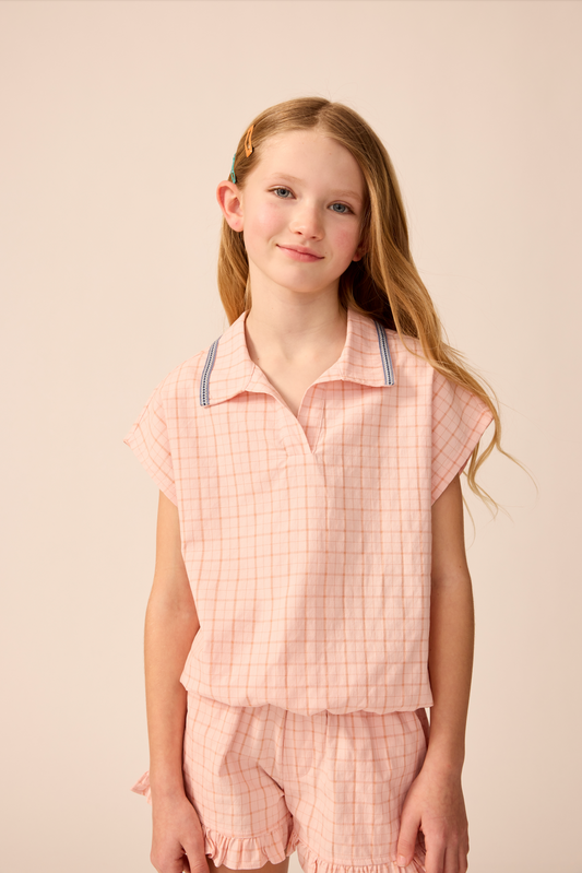 Pink Plaid Summer Top