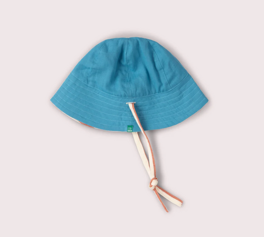 Red-Stripe Reversible Sun Hat