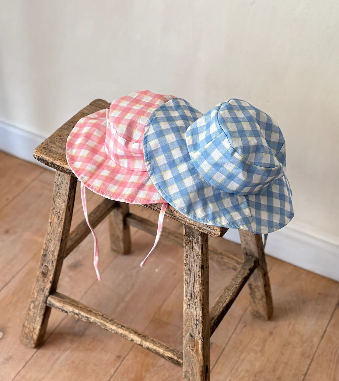 Swim Hat in Blue Gingham