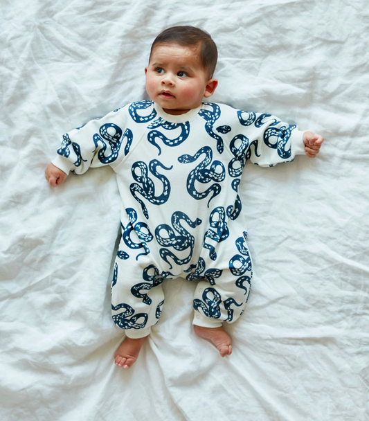 Snake Print Sweatsuit Coverall