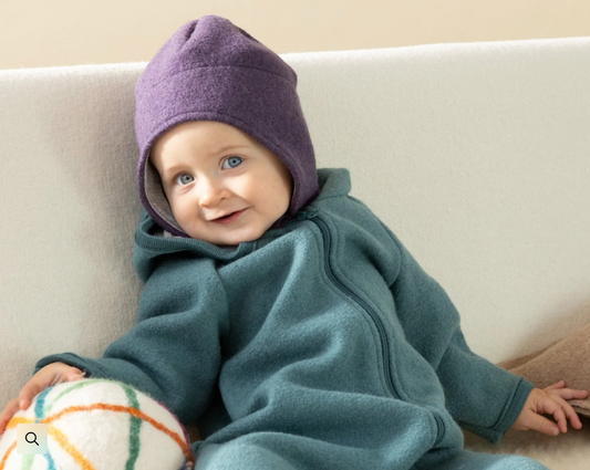 Wool Zip Overall - eucalyptus green