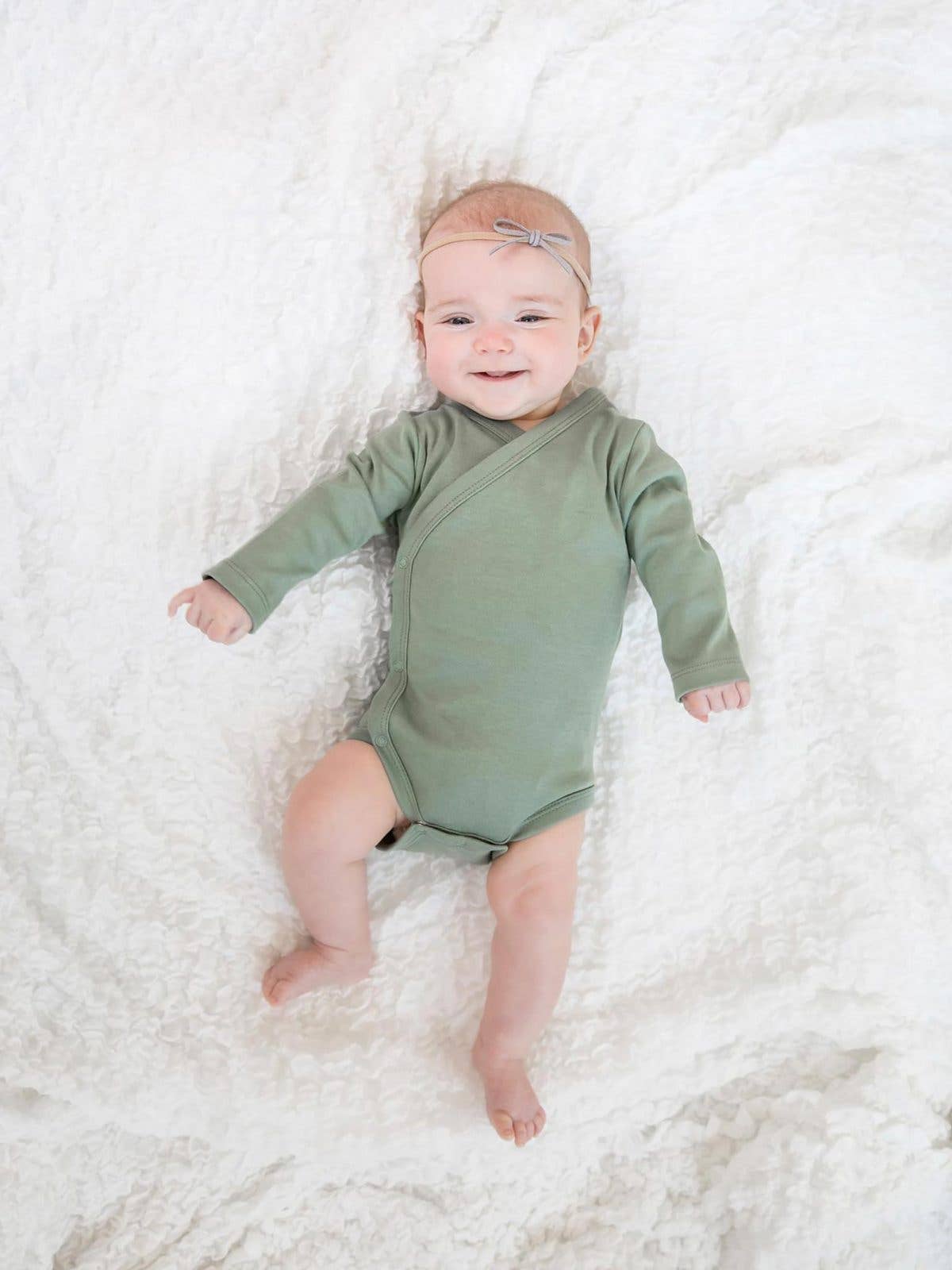 Baby Long Sleeve Classic Kimono Bodysuit