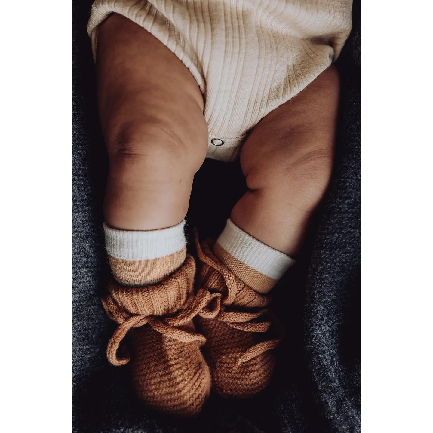 Wool Knitted Baby Booties