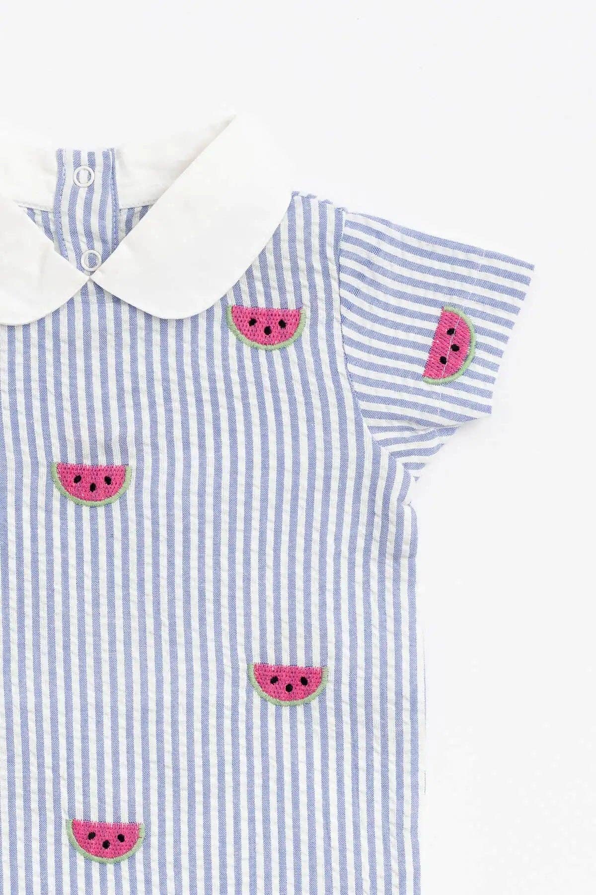 Watermelon Seersucker Romper