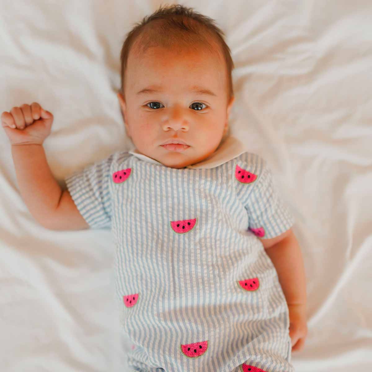 Watermelon Seersucker Romper