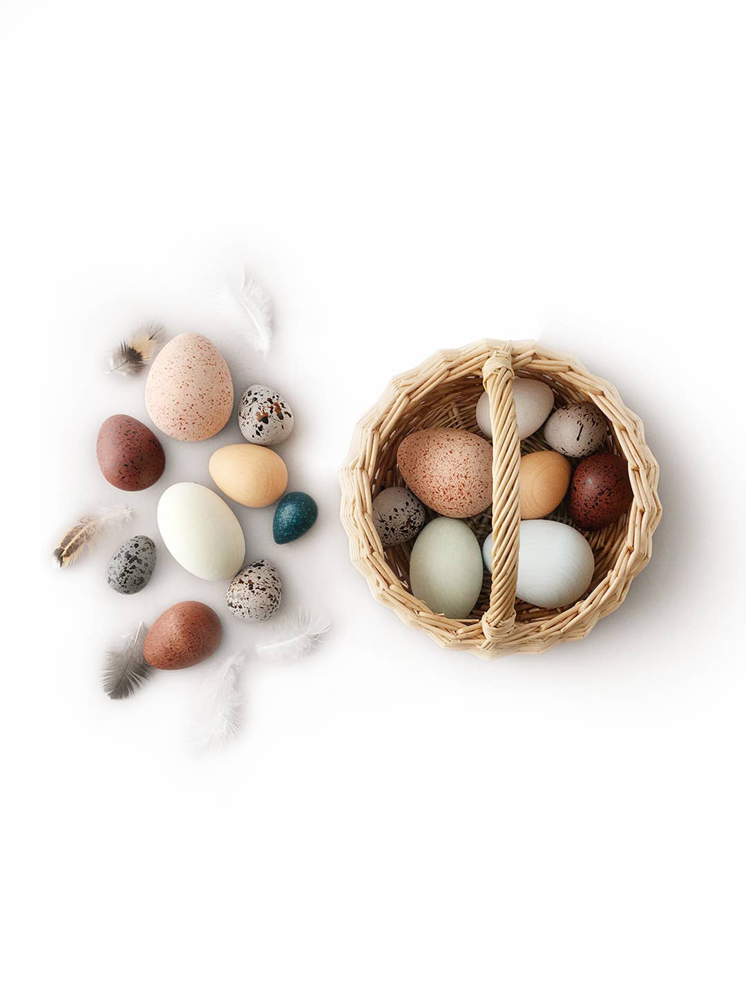 Dozen Bird Eggs in a Basket