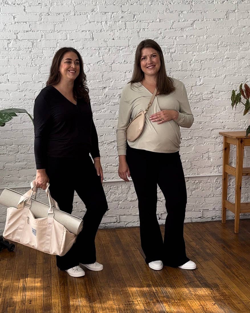 Everywhere Long-Sleeve Wrap Blouse - Moss