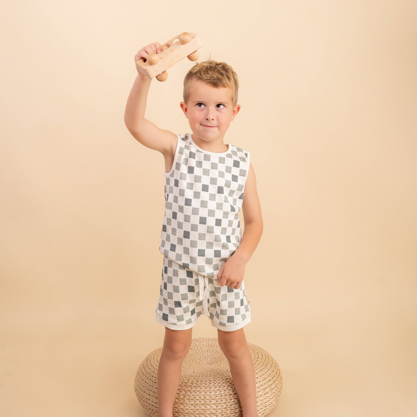 Checkered Tank & Shorts Set