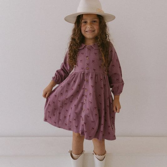 Dainty Bows Collared Dress