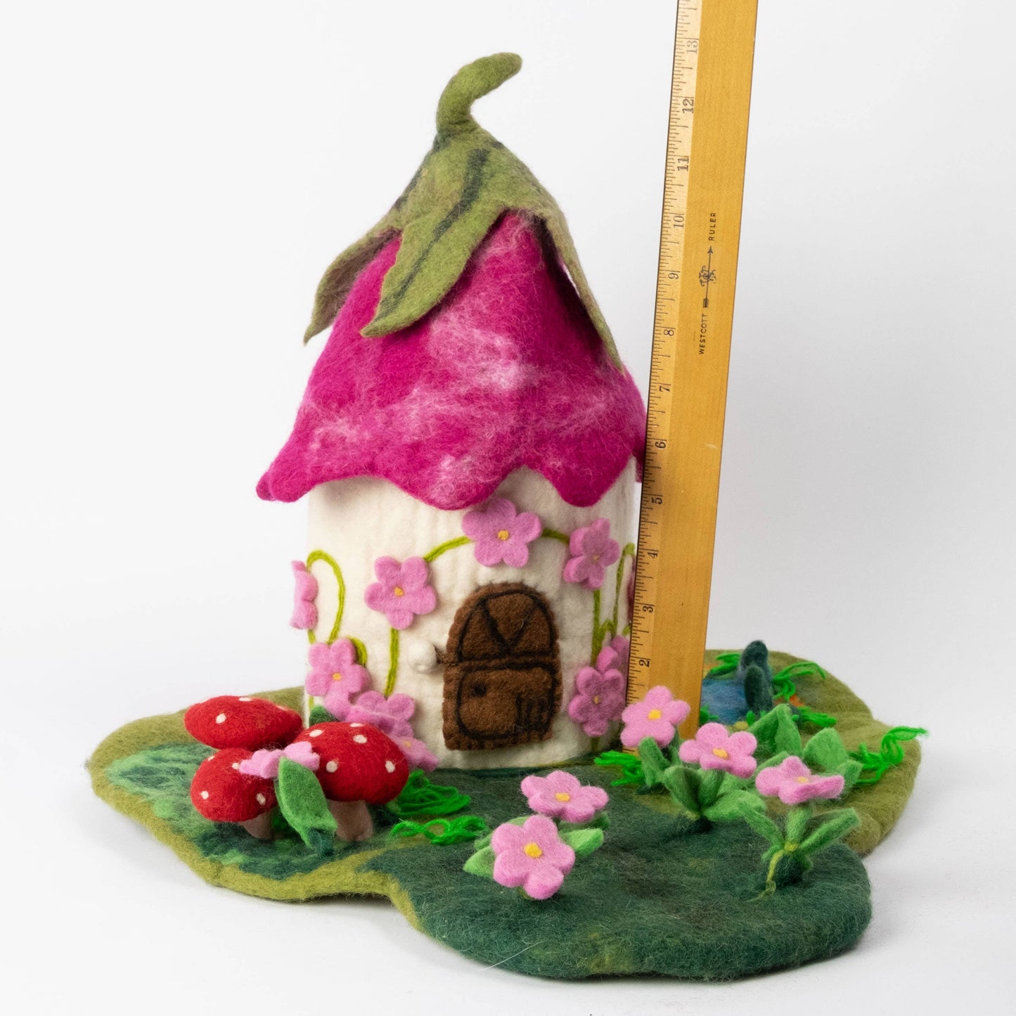 Felt Pink Fairy Cottage