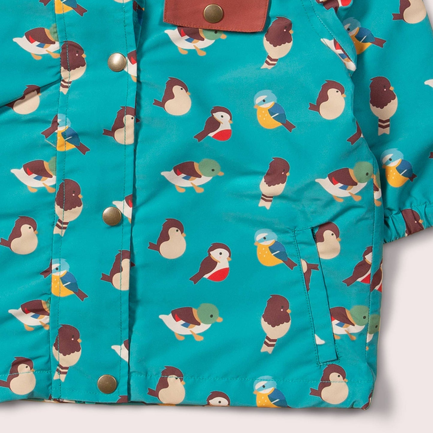 Garden Birds Waterproof Windbreaker Jacket