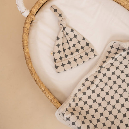 Mod Dots Swaddle Blanket & Hat Set
