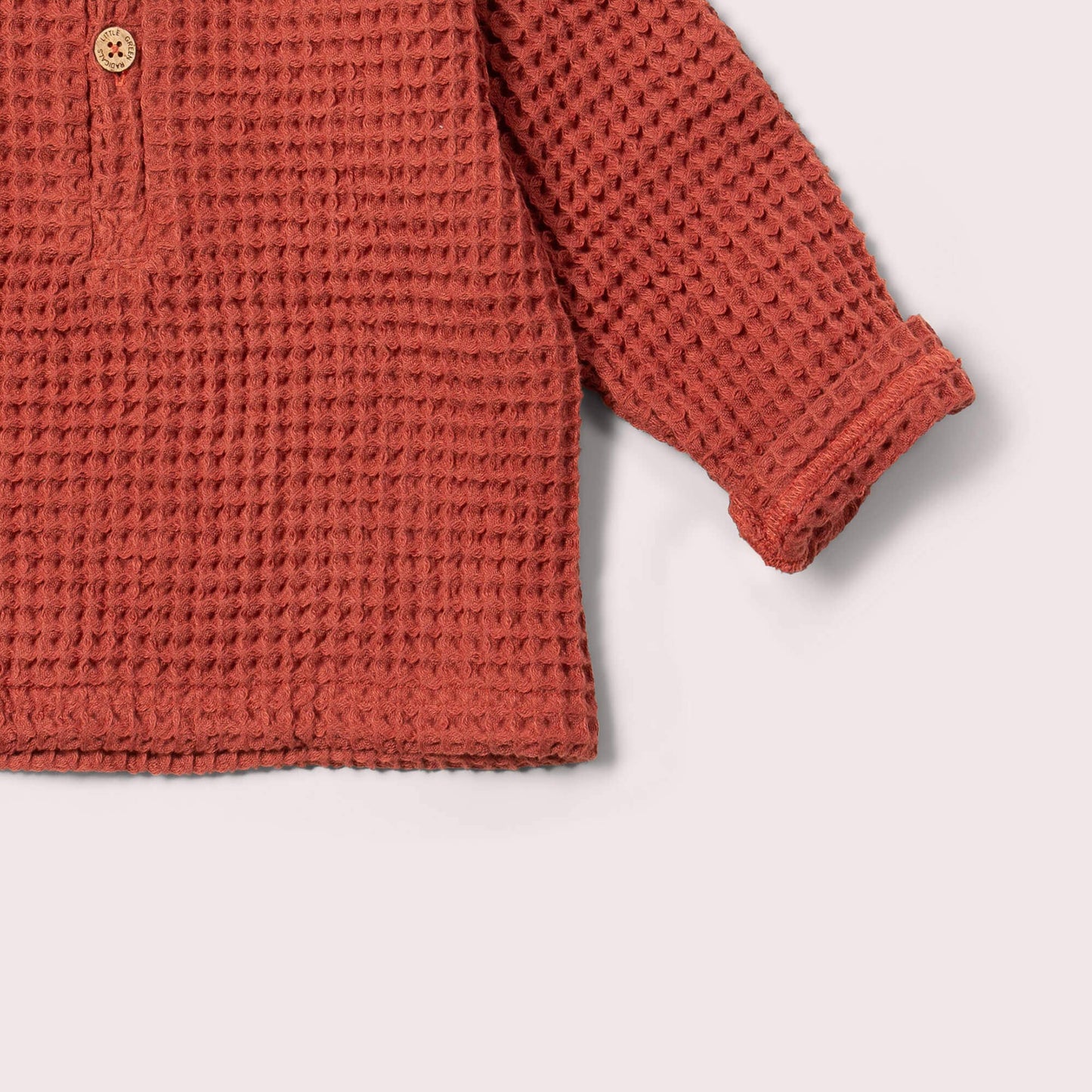 Ginger Chunky Waffle Long Sleeve Top