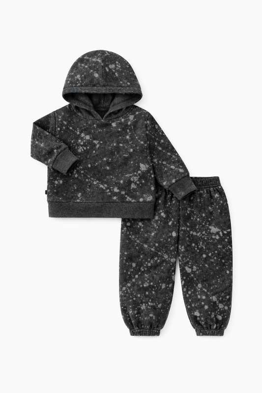 Splatter Brushed Hoodie & Pant Set