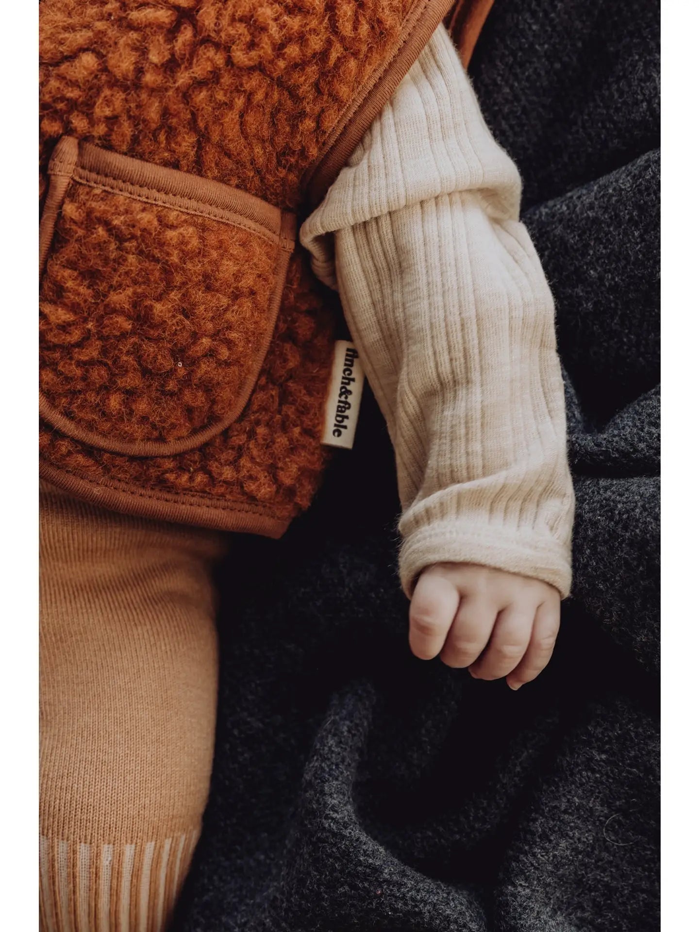 Chestnut Wool Sherpa Vest