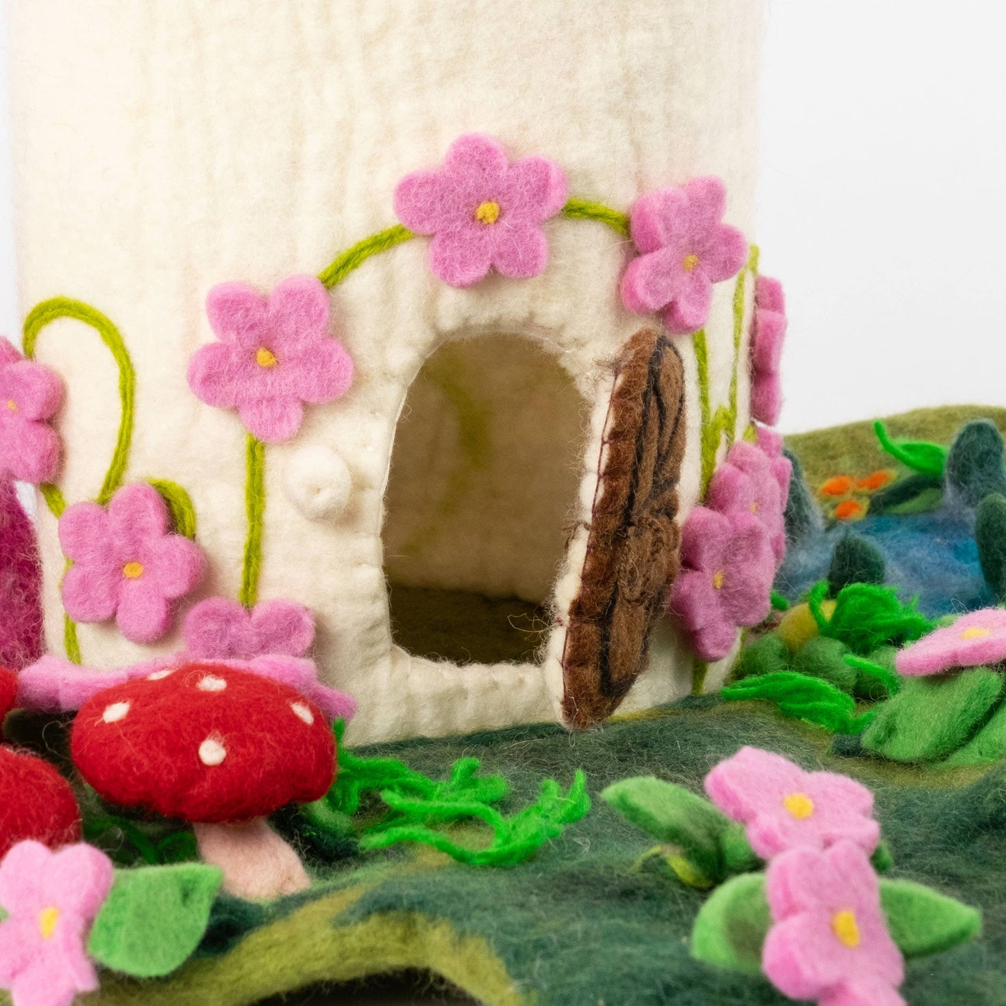 Felt Pink Fairy Cottage