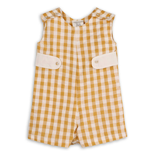 Charlie Seersucker Gingham Short Baby Romper