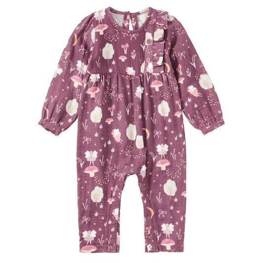 Muslin Heirloom Romper in Forest Fairies