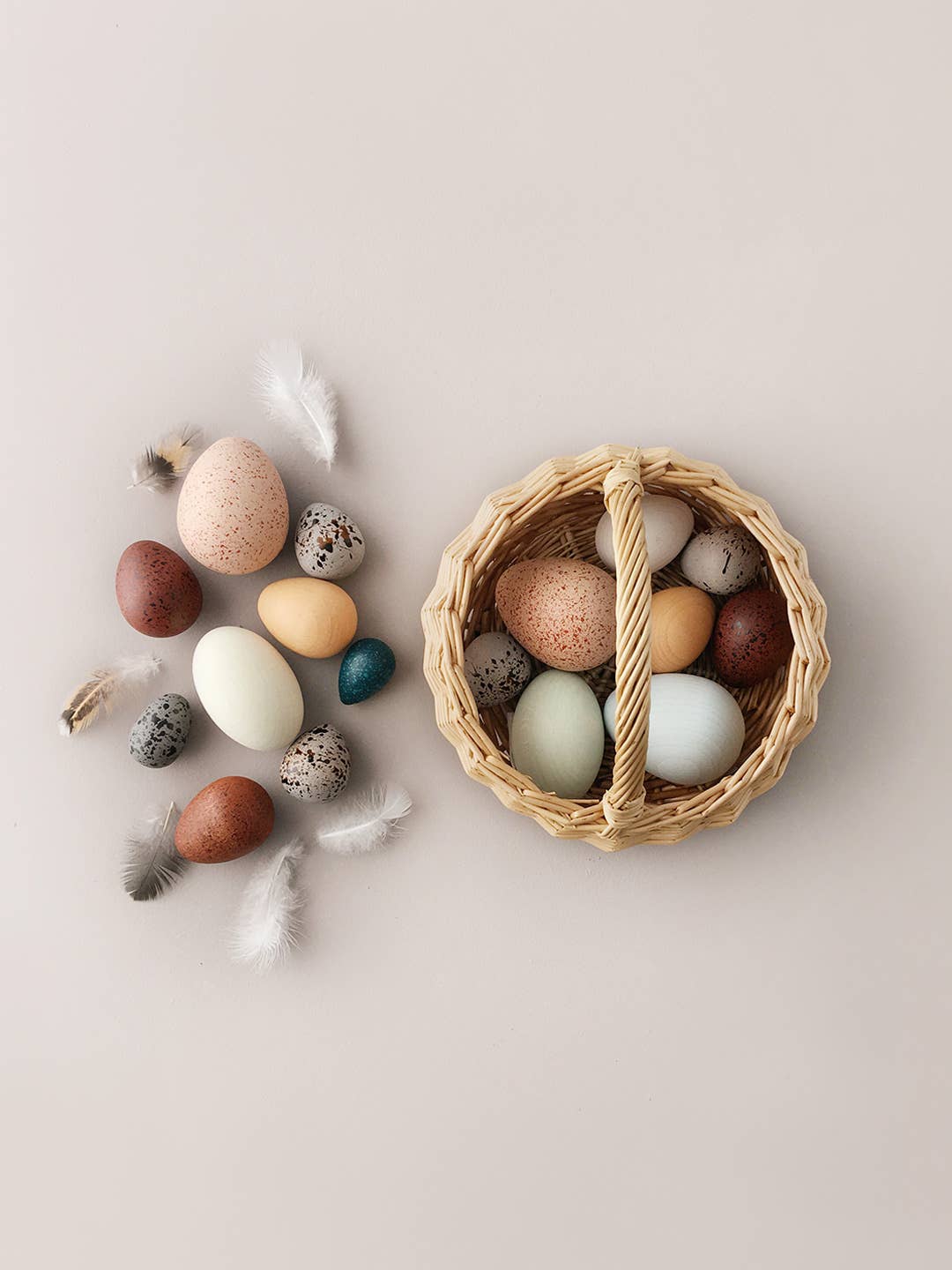 Dozen Bird Eggs in a Basket