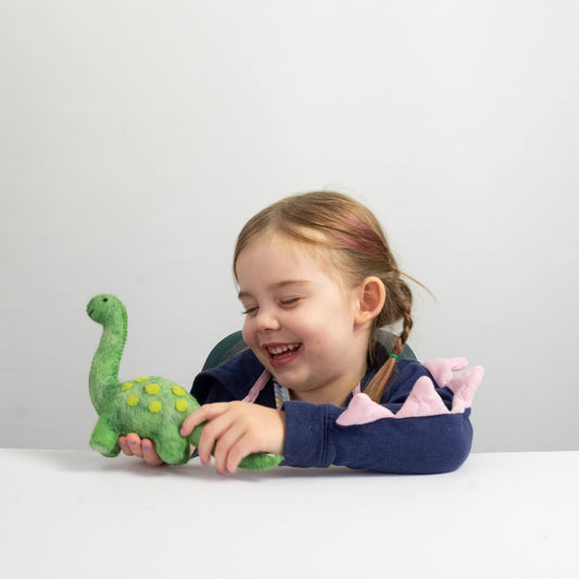 Felted Brontosaurus Dinosaur