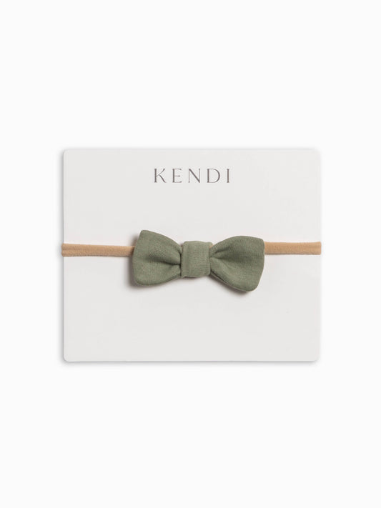 Cotton Dainty Bow - Fern