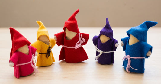 Wooden Gnomes Set Of 5