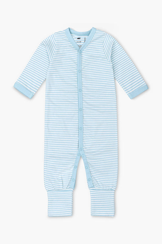 On the Go One-Piece- Light Blue French Stripe