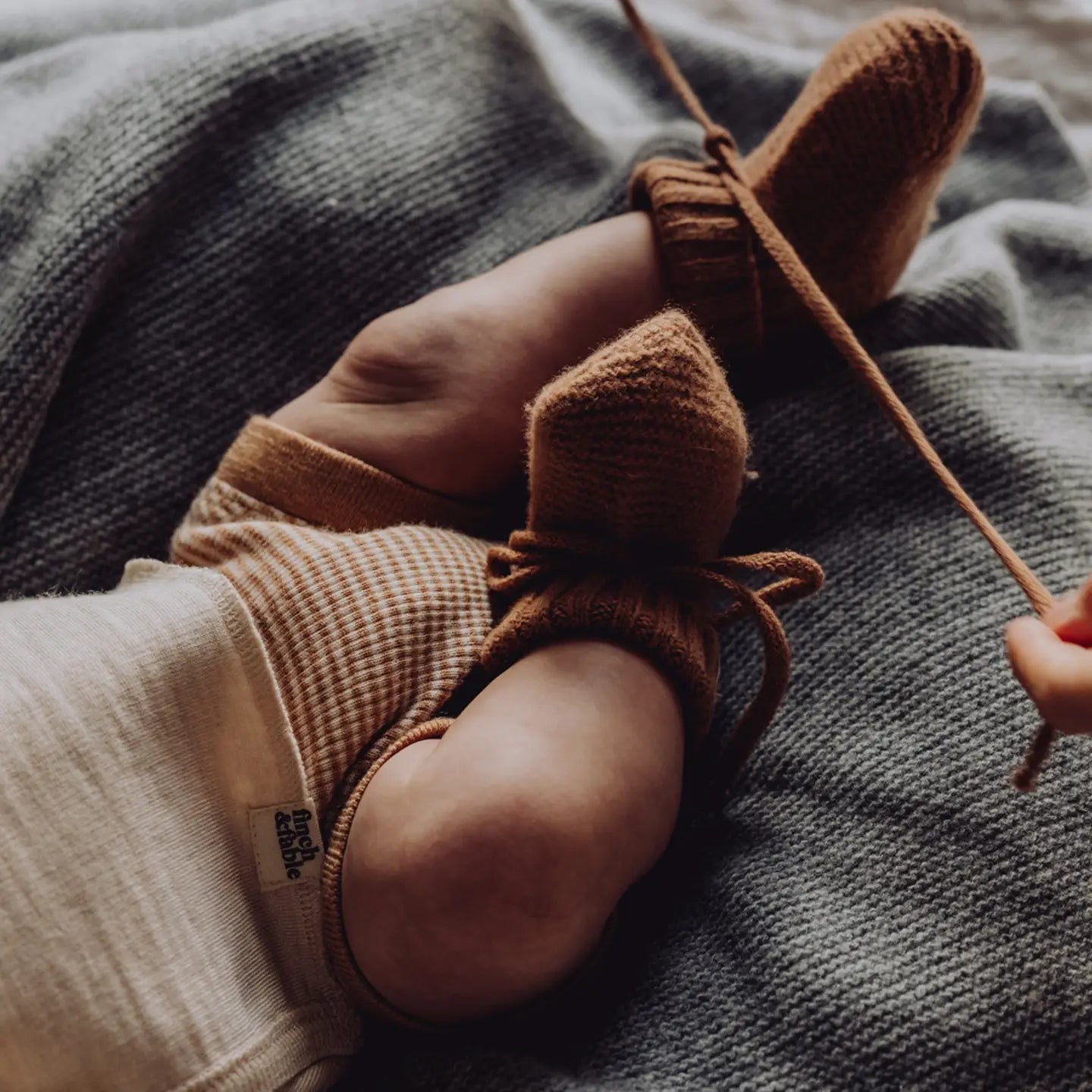 Wool Knitted Baby Booties