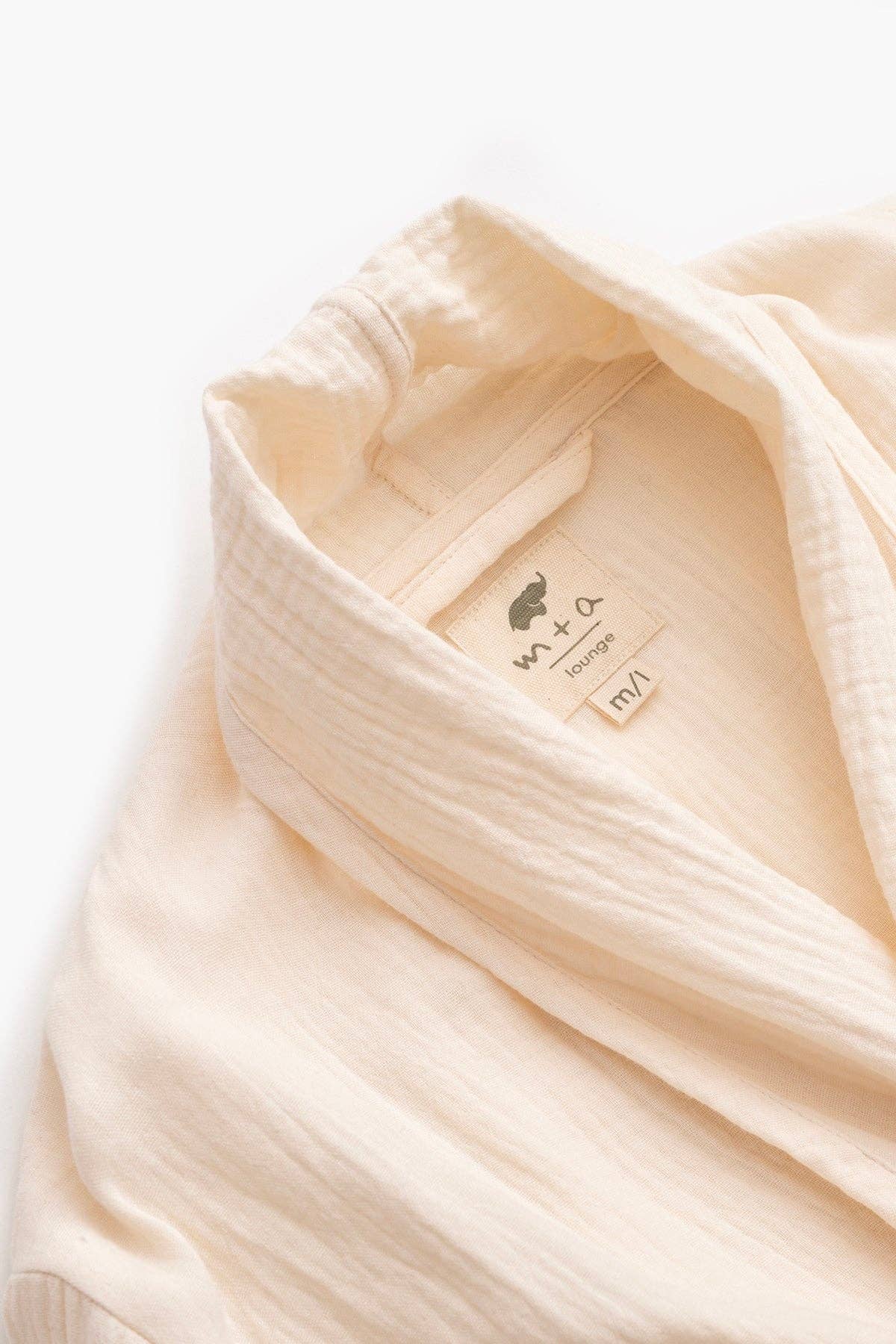 Organic Gauze Robe- Cream