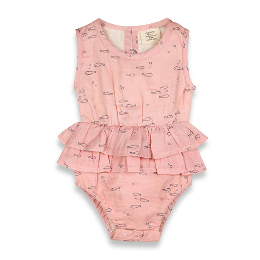 Fishes Ruffle Baby Romper