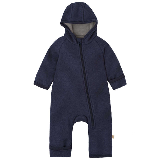 Wool Zip Overall - Indigo