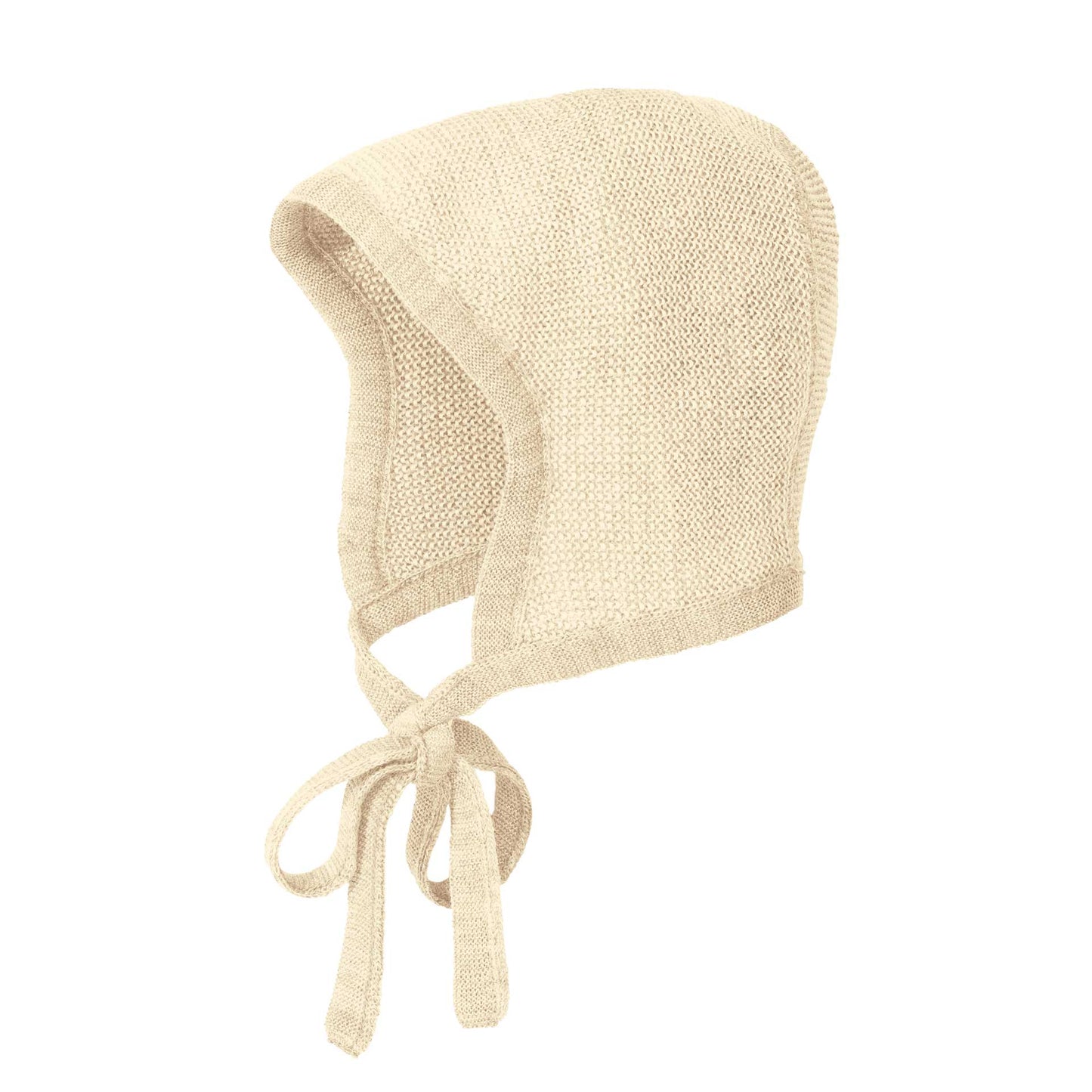 Knitted Wool Bonnet- Natural