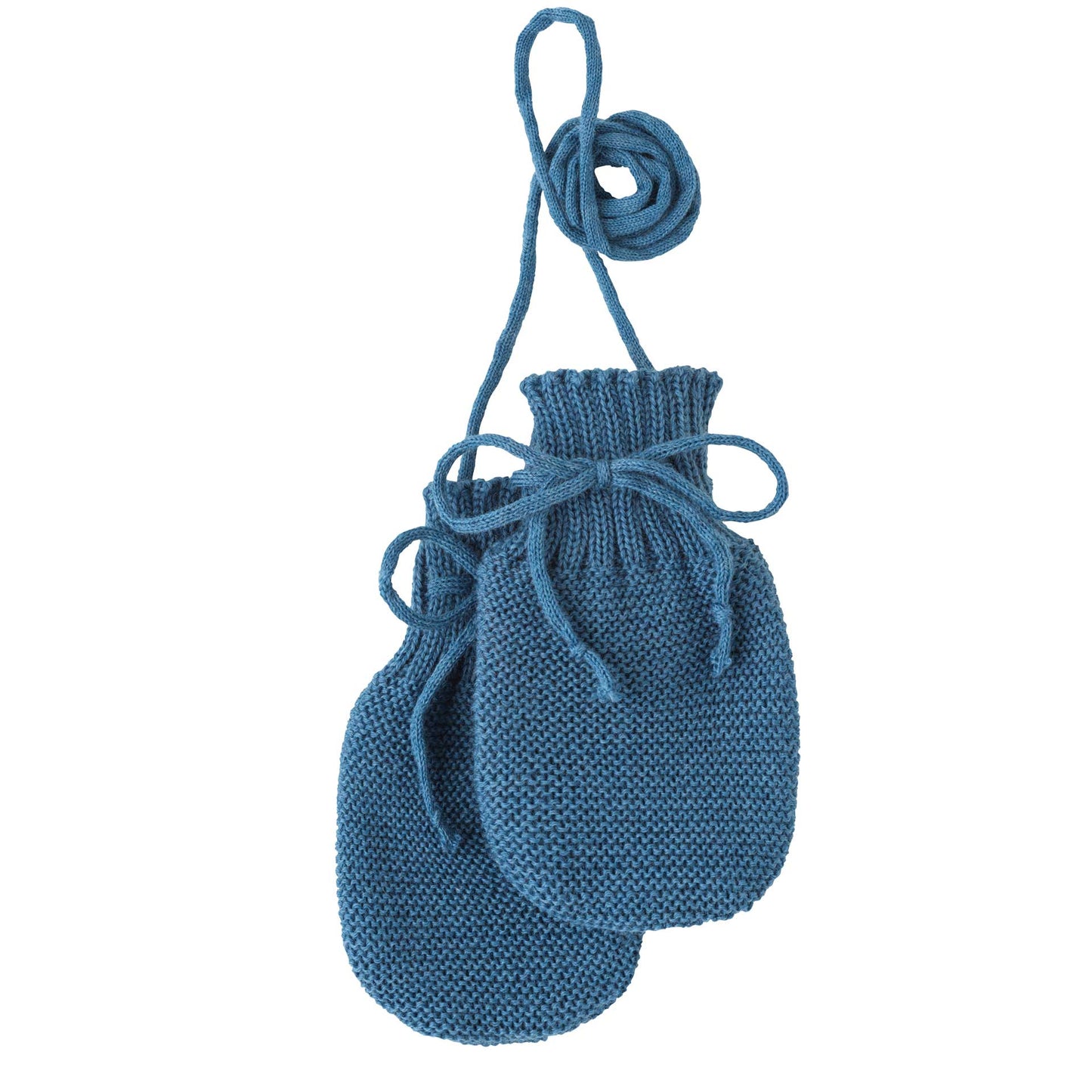 Baby Knitted Mittens- Dove Blue
