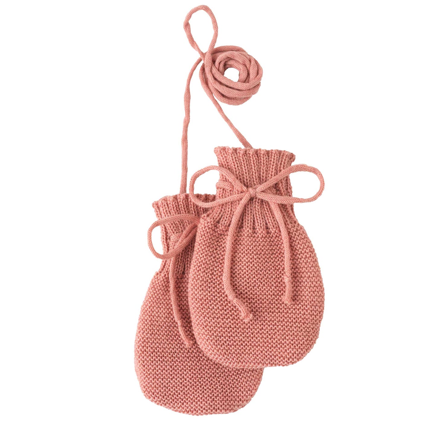Baby Knitted Mittens- Soft Pink