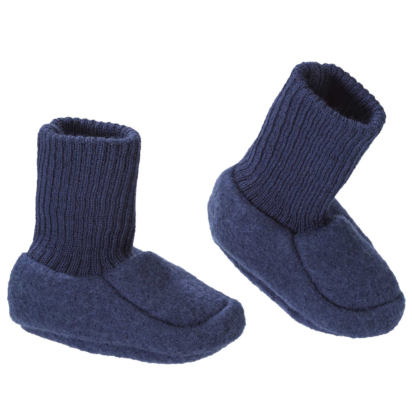 Boiled Wool Slippers- Indigo